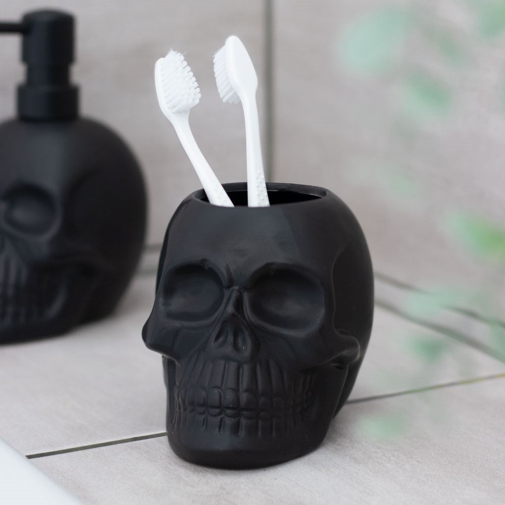 Black Skull Bathroom Accessories
