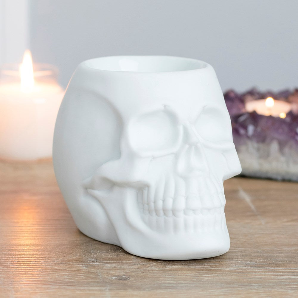 White Skull Oil Burner