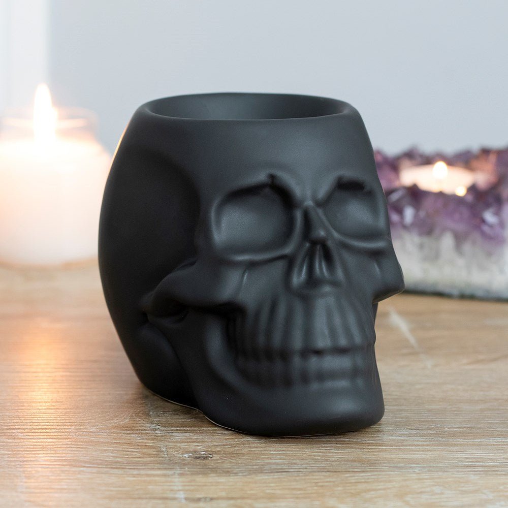 Black Skull Oil Burner - Chilo Chic