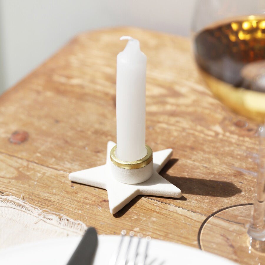 Ceramic Star Candlestick Holder - Chilo Chic