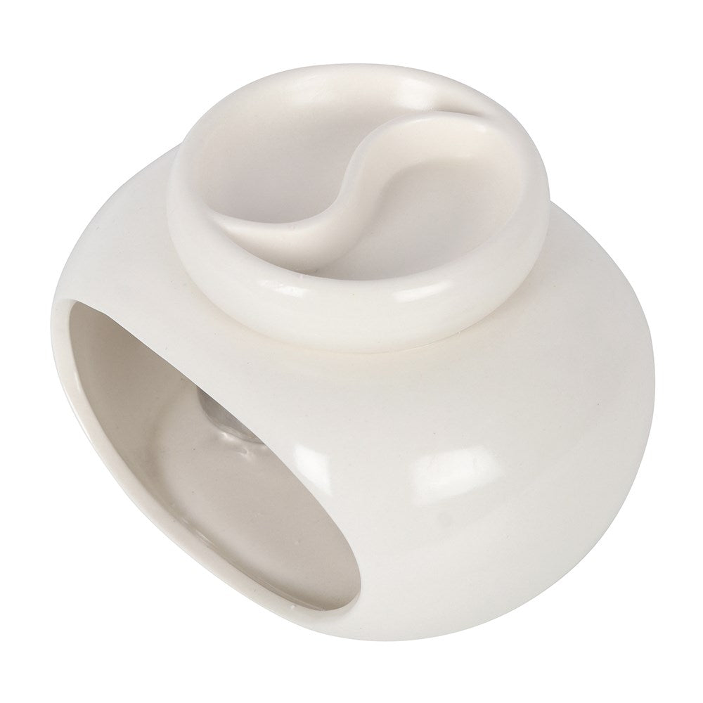 Off White Double Oil Burner - Chilo Chic