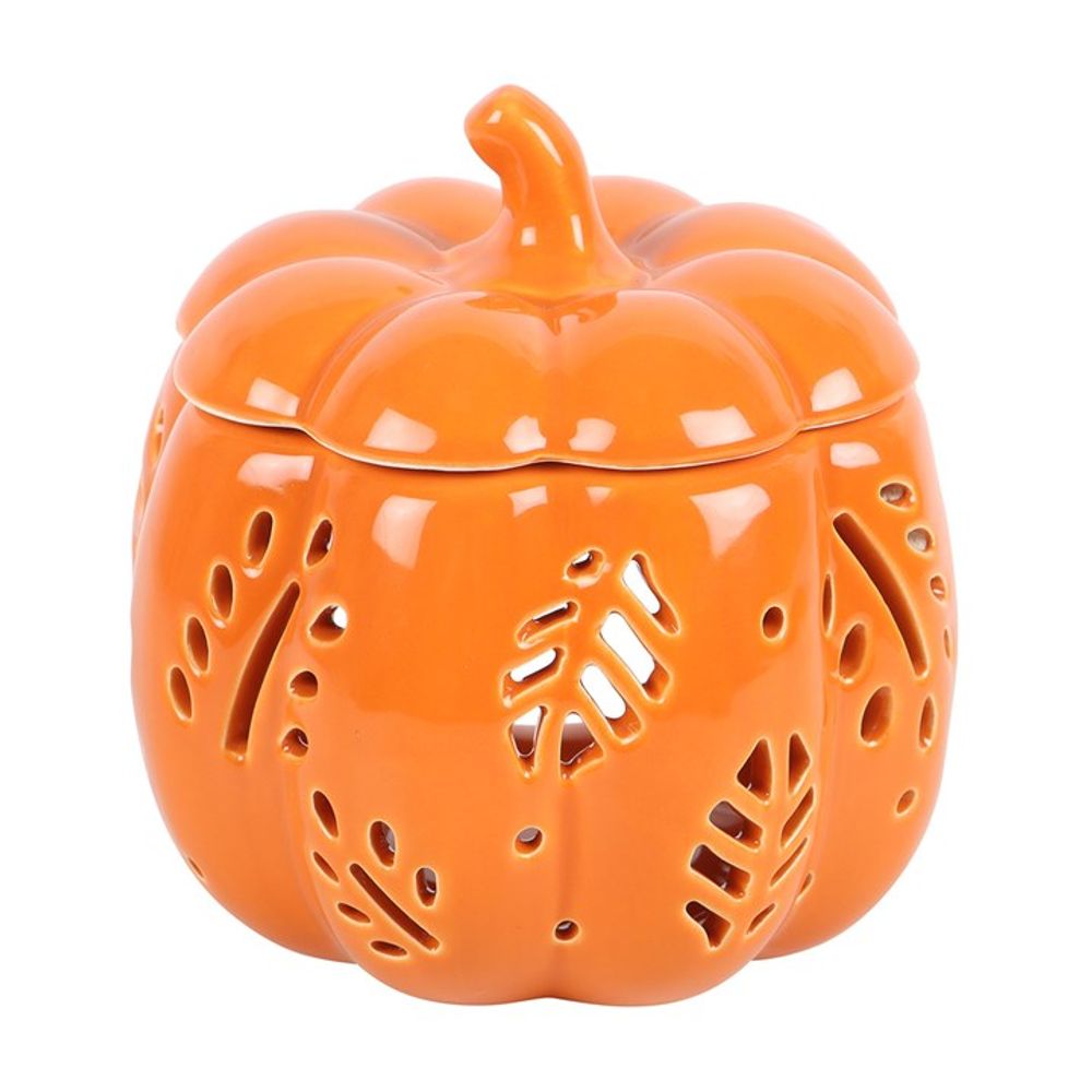 Orange Autumn Leaves Pumpkin Oil Burner - Chilo Chic