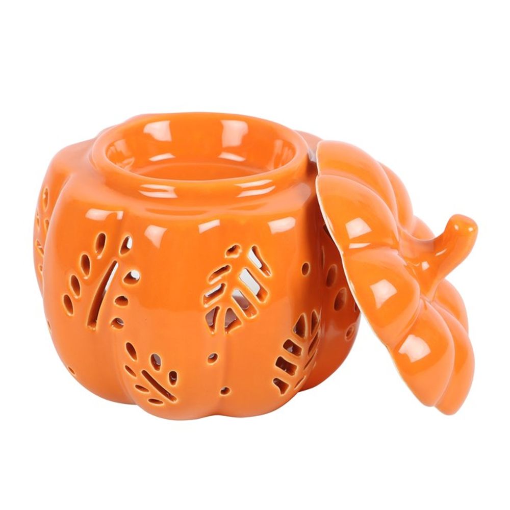 Orange Autumn Leaves Pumpkin Oil Burner - Chilo Chic