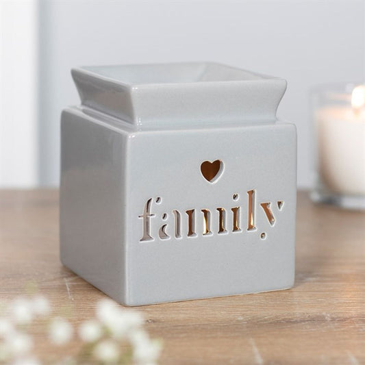 Grey Family Cut Out Oil Burner - Chilo Chic