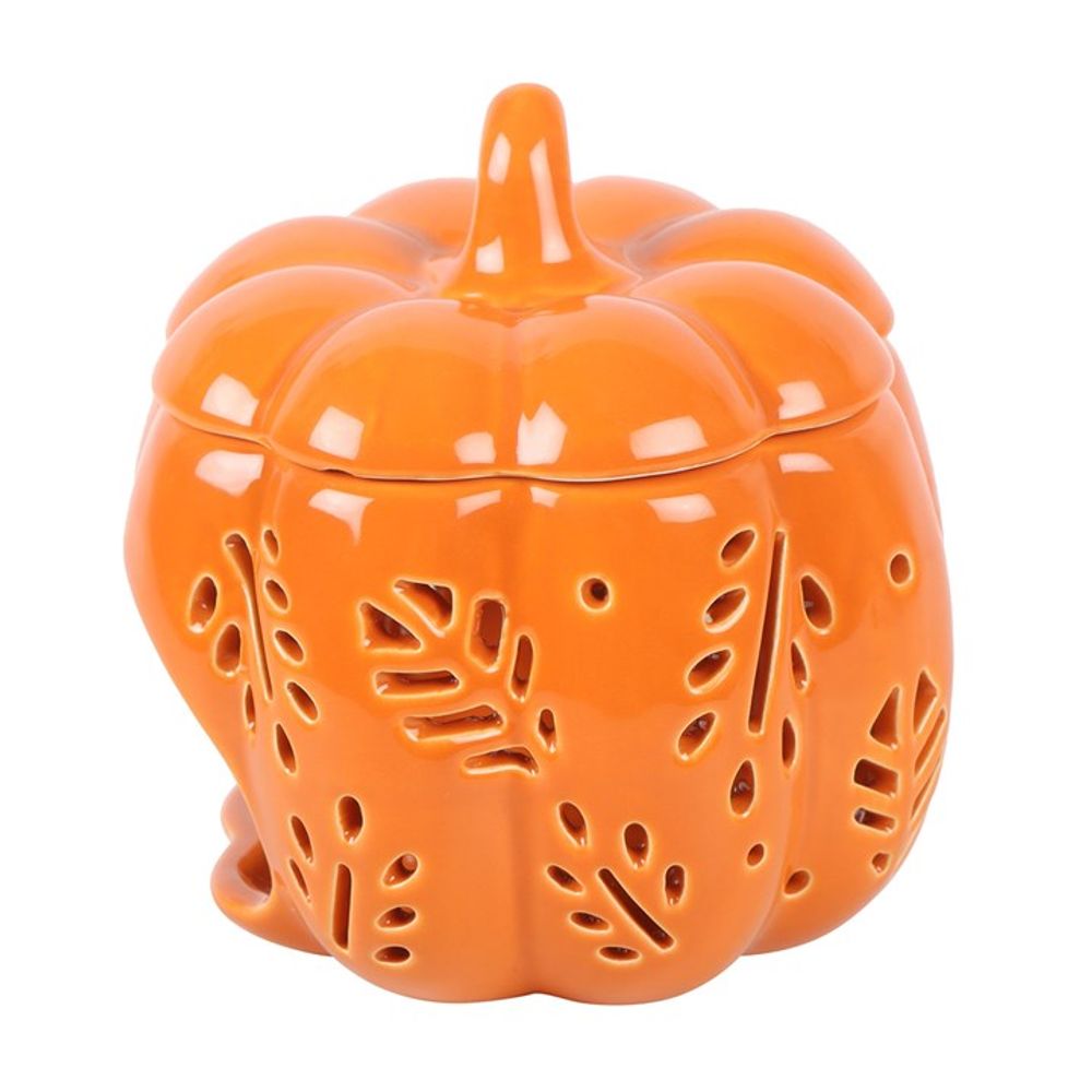 Orange Autumn Leaves Pumpkin Oil Burner - Chilo Chic