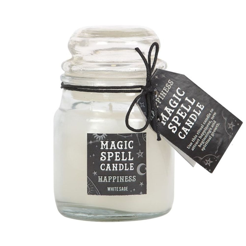 White Sage 'Happiness' Spell Candle Jar - Chilo Chic