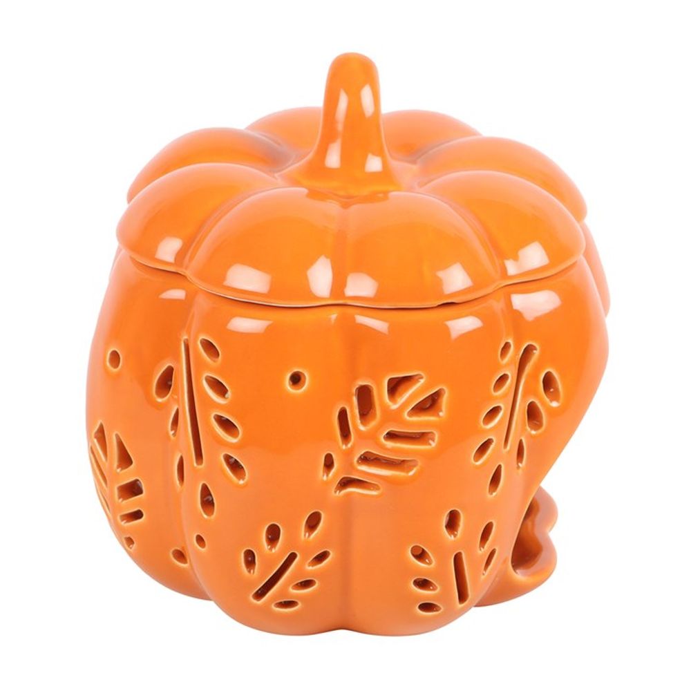 Orange Autumn Leaves Pumpkin Oil Burner - Chilo Chic