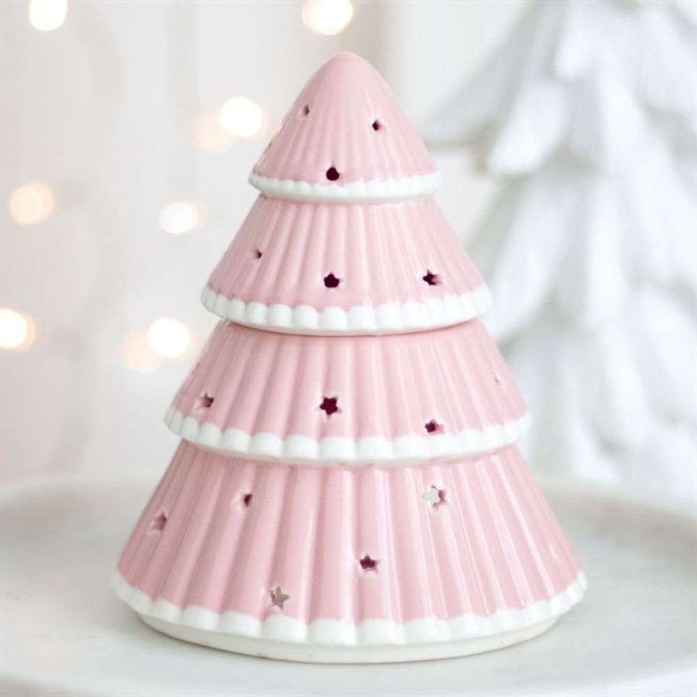 Pink Christmas Tree Oil Burner - Chilo Chic