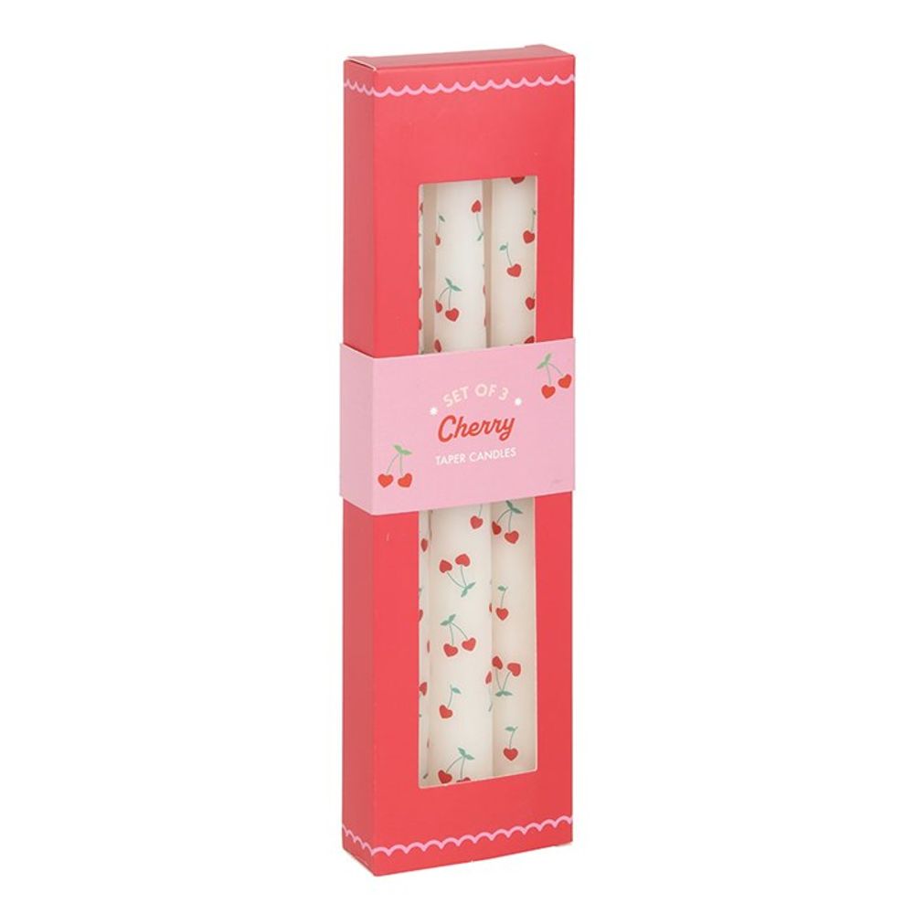 Set of 3 Heart Cherry Taper Candles - Chilo Chic