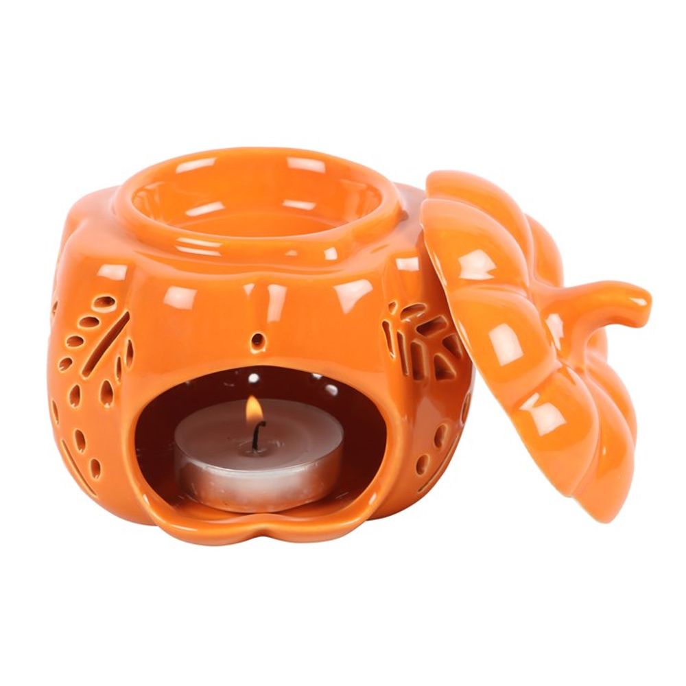 Orange Autumn Leaves Pumpkin Oil Burner - Chilo Chic