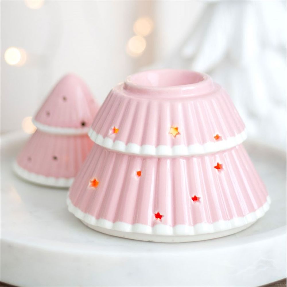 Pink Christmas Tree Oil Burner - Chilo Chic