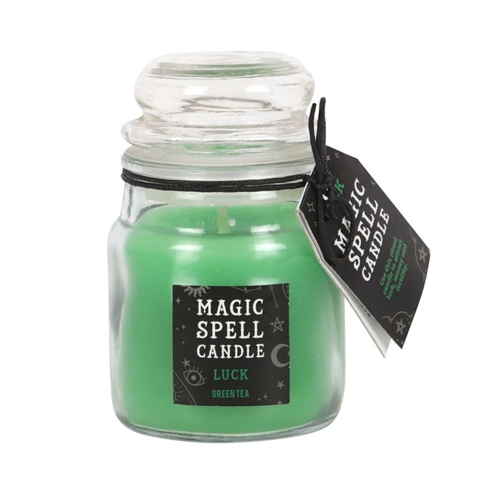 Green Tea 'Luck' Spell Candle Jar - Chilo Chic