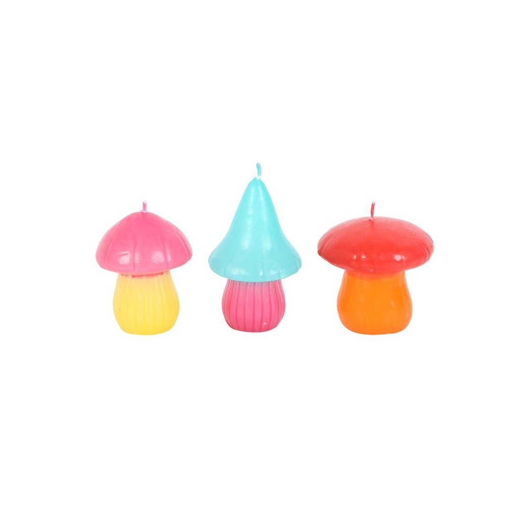 Set of 3 Mushroom Shaped Candles - Chilo Chic