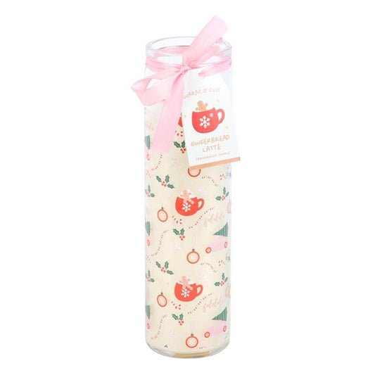 Sugarplum Fun Christmas Print Tube Candle - Chilo Chic