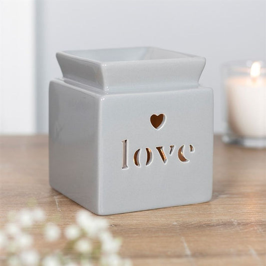 Grey Love Cut Out Oil Burner - Chilo Chic