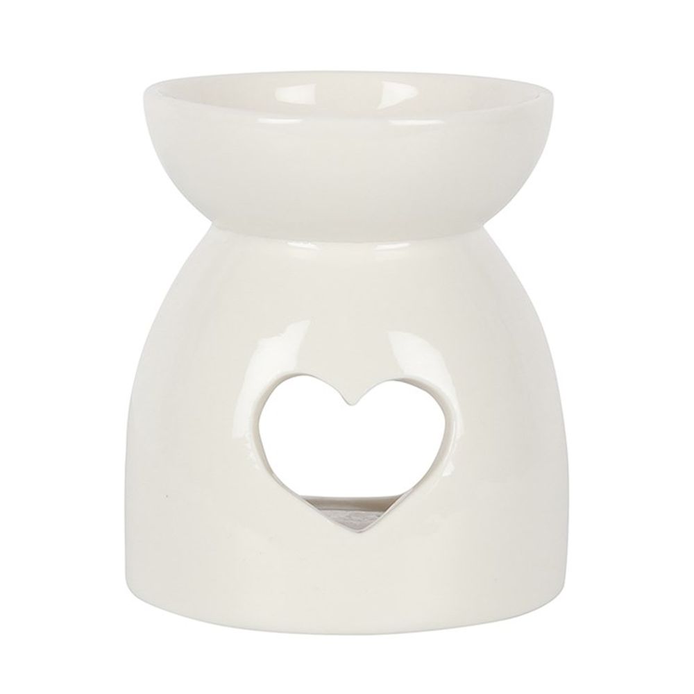 White Heart Cut Out Oil Burner - Chilo Chic