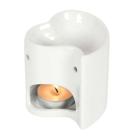 White Heart Oil Burner - Chilo Chic