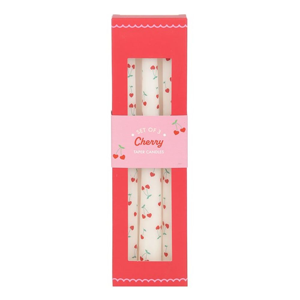 Set of 3 Heart Cherry Taper Candles - Chilo Chic