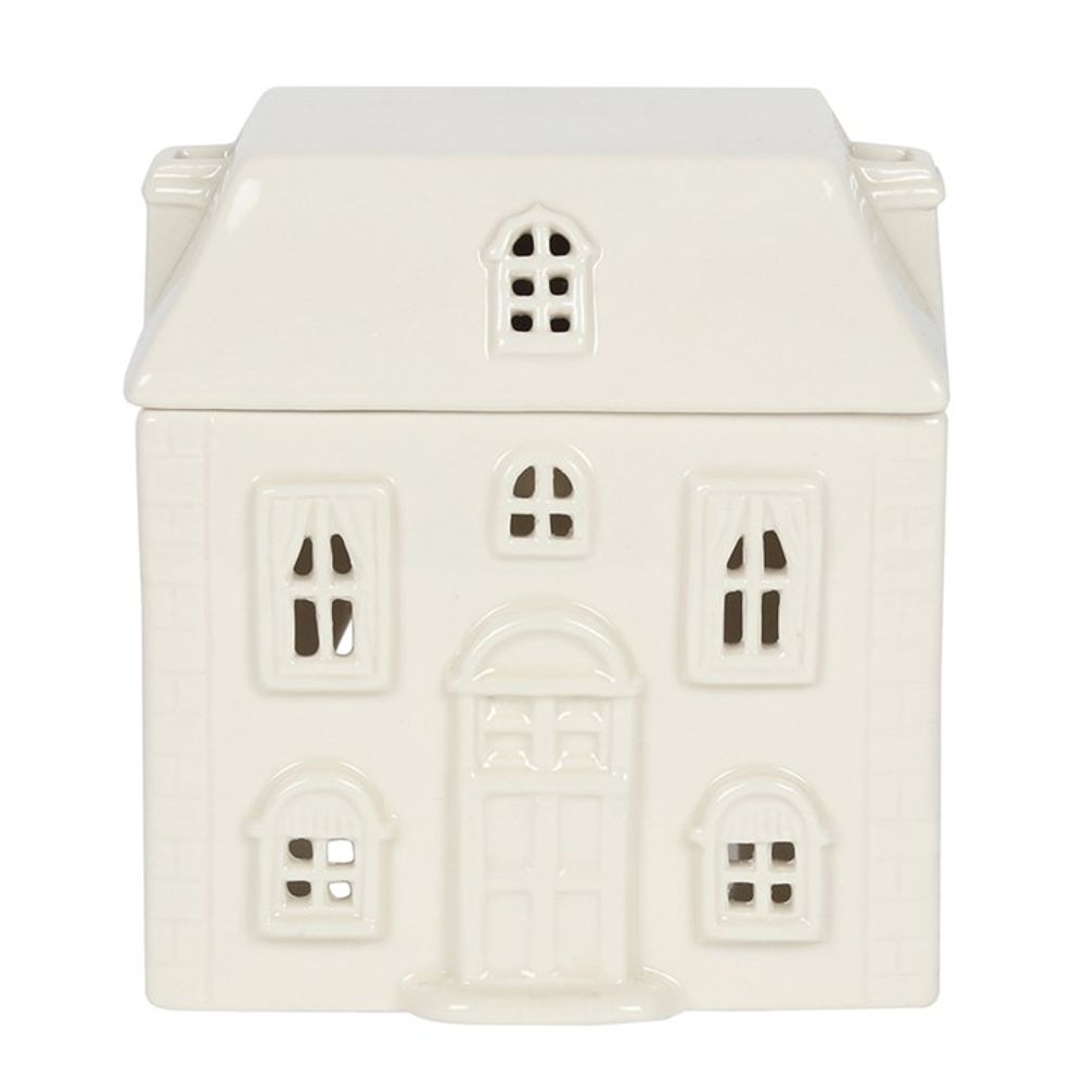 White Ceramic House Oil Burner - Chilo Chic