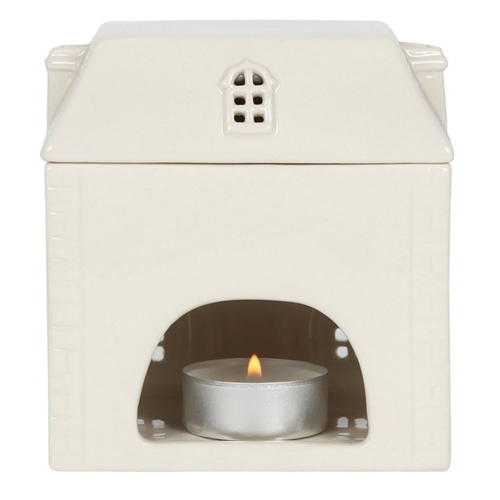 White Ceramic House Oil Burner - Chilo Chic