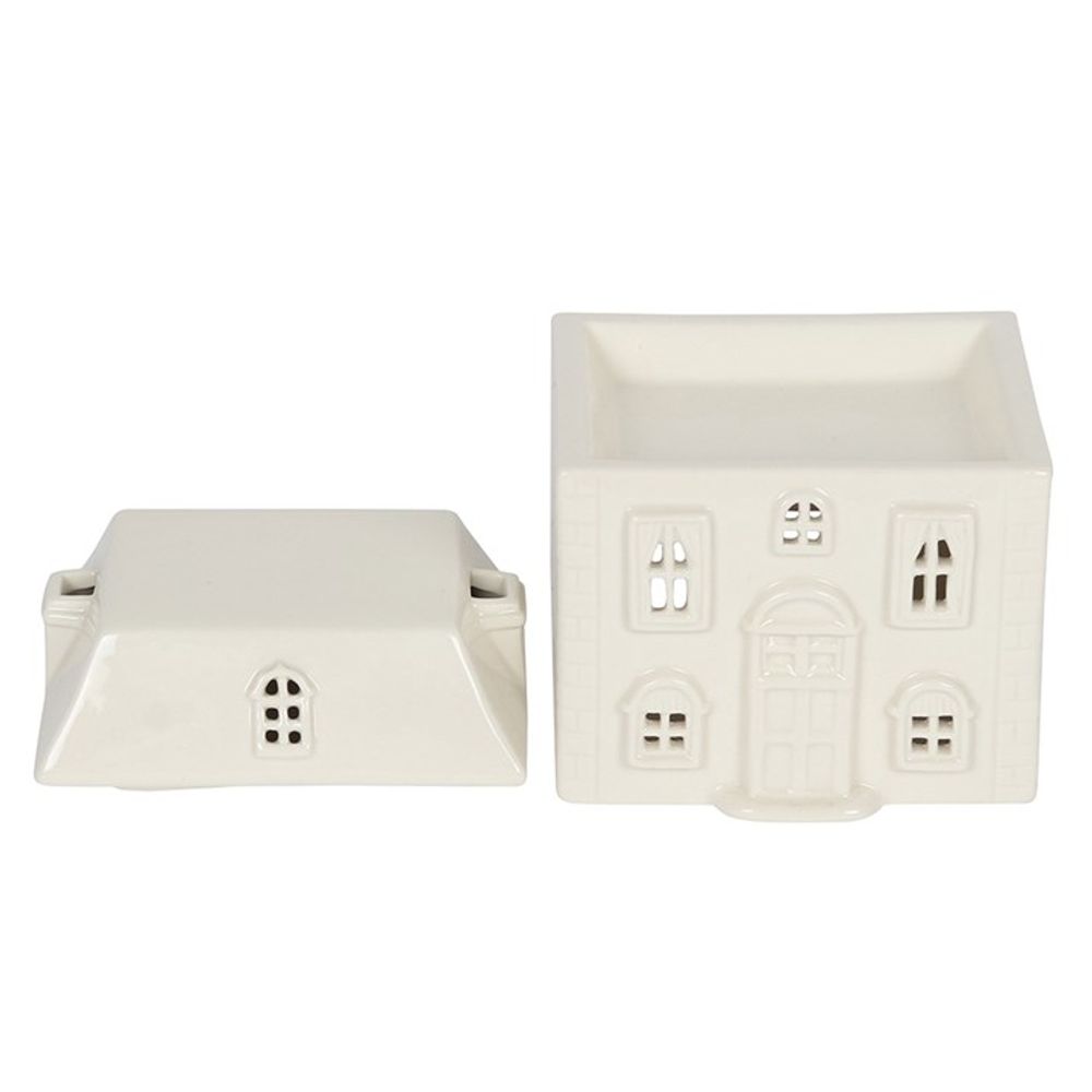 White Ceramic House Oil Burner - Chilo Chic