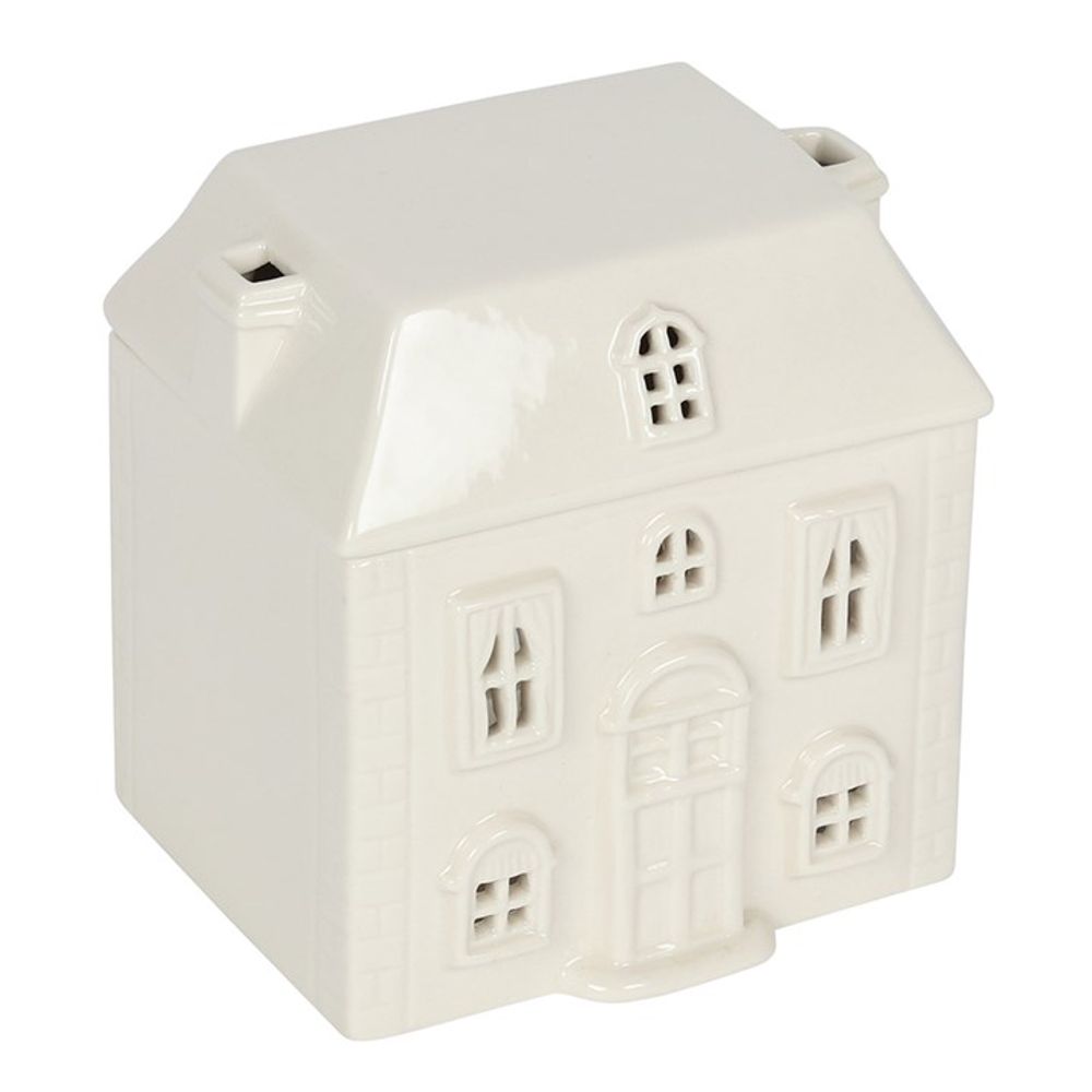 White Ceramic House Oil Burner - Chilo Chic