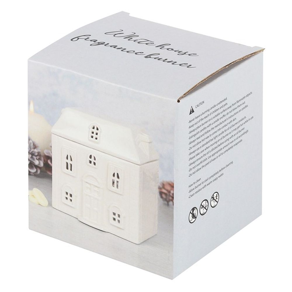 White Ceramic House Oil Burner - Chilo Chic