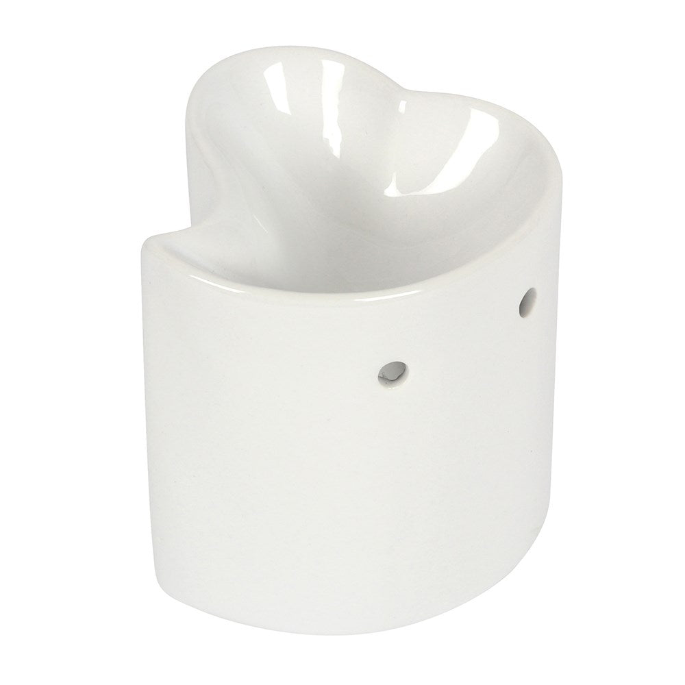 White Heart Oil Burner - Chilo Chic