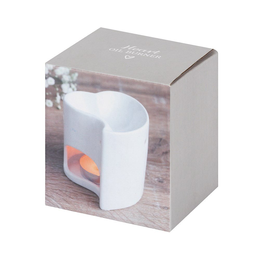 White Heart Oil Burner - Chilo Chic